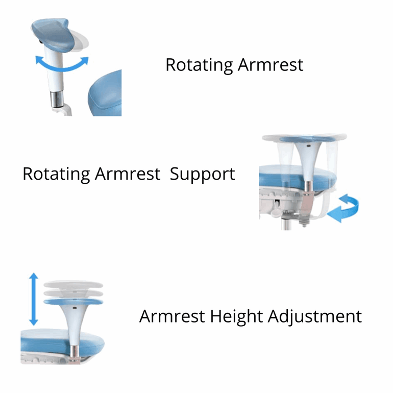 Saddle Chair with Swing-out Armrests/Elbow Supports - Sit Healthier