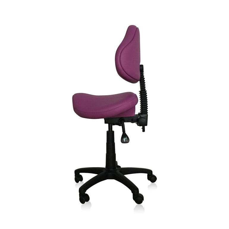 Saddle Shape Stool with Back Support and 500lbs Weight Capacity - Sit Healthier
