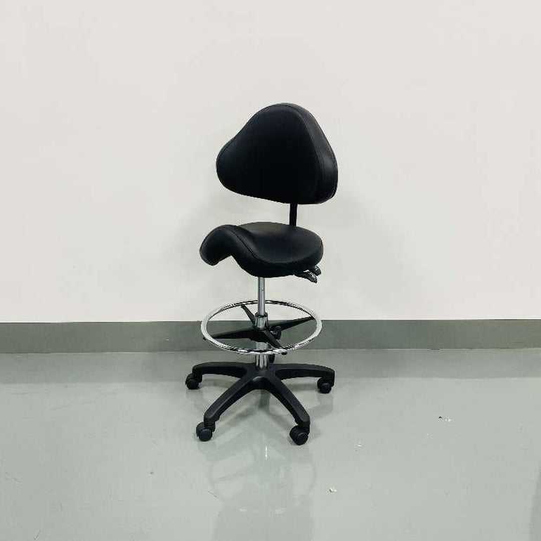 Saddle Shape Stool with Back Support and 500lbs Weight Capacity - Sit Healthier