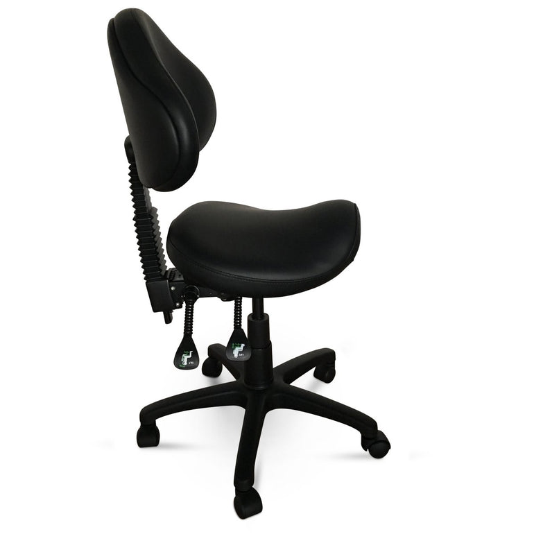 Saddle Shape Stool with Back Support and 500lbs Weight Capacity - Sit Healthier
