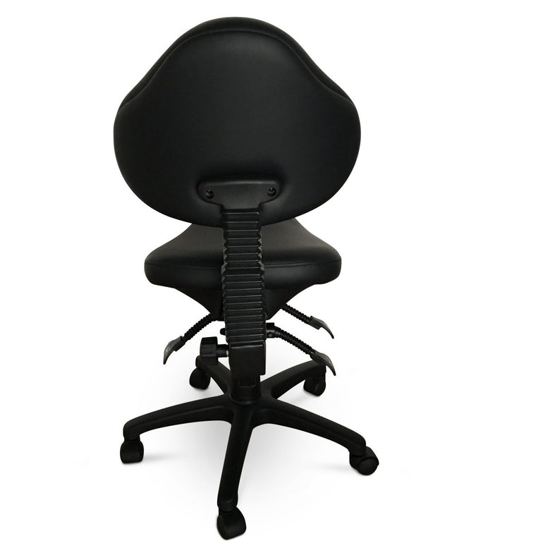 Saddle Shape Stool with Back Support and 500lbs Weight Capacity - Sit Healthier