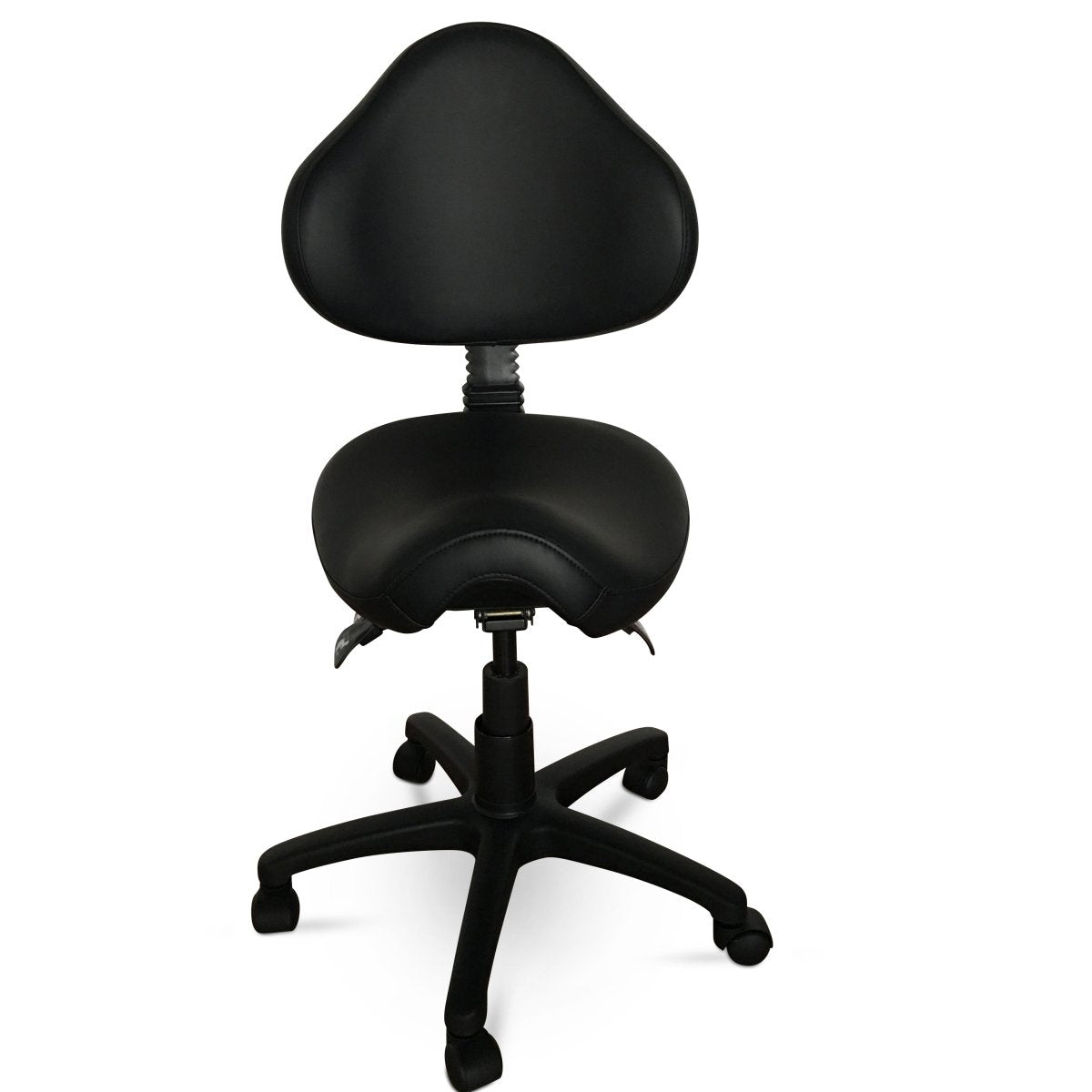 Saddle Shape Stool with Back Support and 500lbs Weight Capacity - Sit Healthier