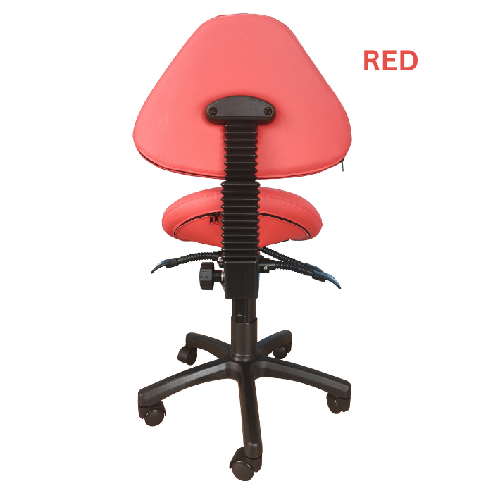 Saddle Shape Stool with Back Support and Tilt-able seat - Sit Healthier