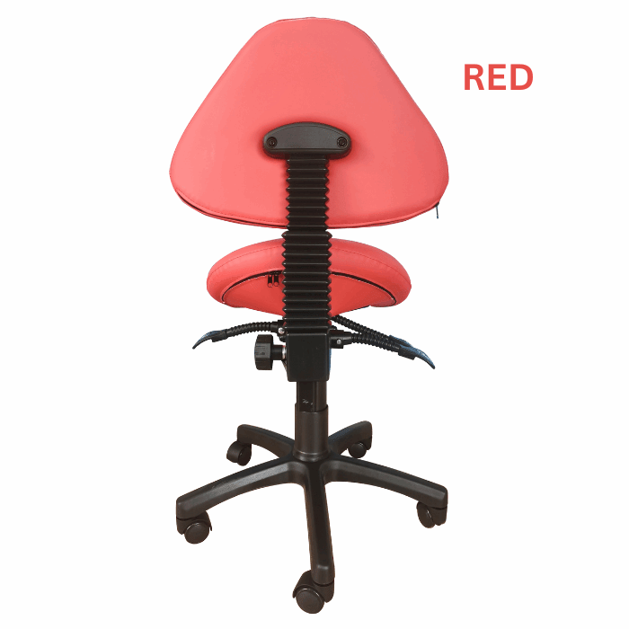 Saddle Shape Stool with Back Support and Tilt-able Seat - Sit Healthier