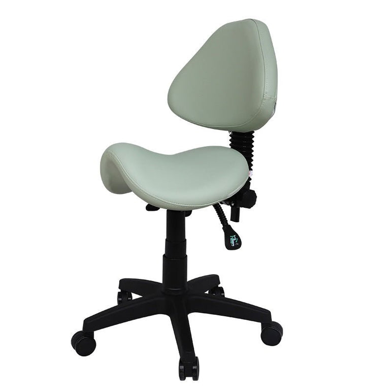 Saddle Shape Stool with Back Support and Tilt-able seat - Sit Healthier