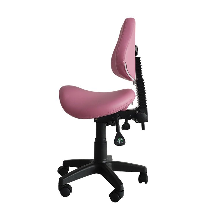 Saddle Shape Stool with Back Support and Tilt-able seat - Sit Healthier