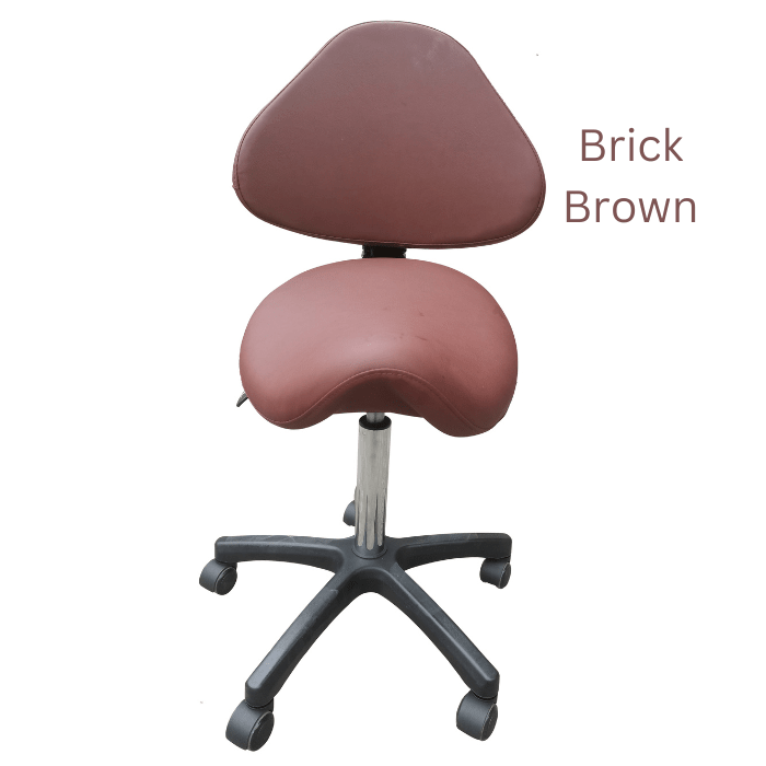 Saddle Shape Stool with Back Support and Tilt-able seat - Sit Healthier