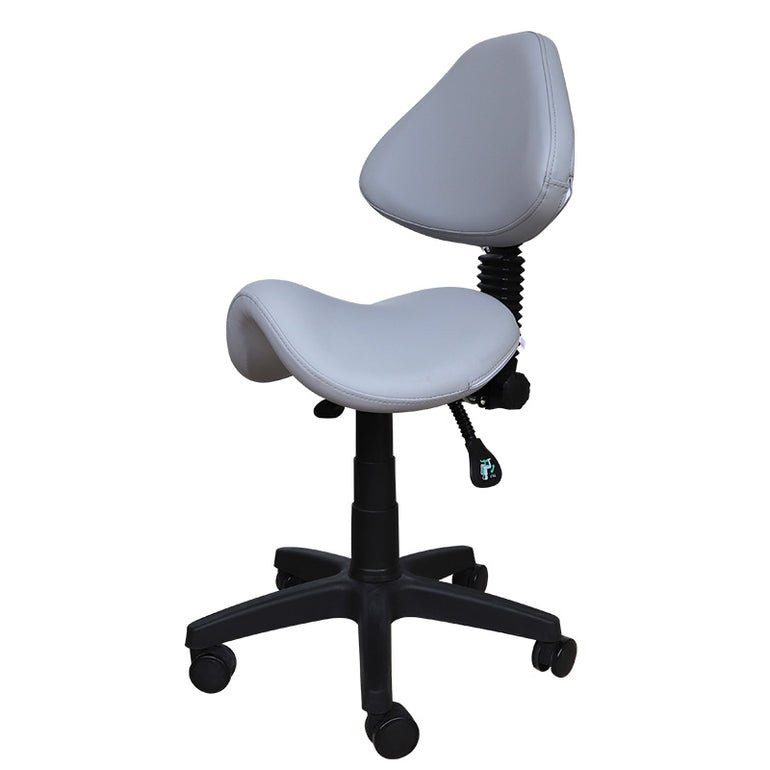 Saddle Shape Stool with Back Support and Tilt-able seat - Sit Healthier