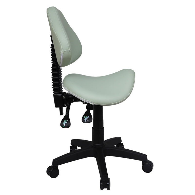 Saddle Shape Stool with Back Support and Tilt-able seat - Sit Healthier