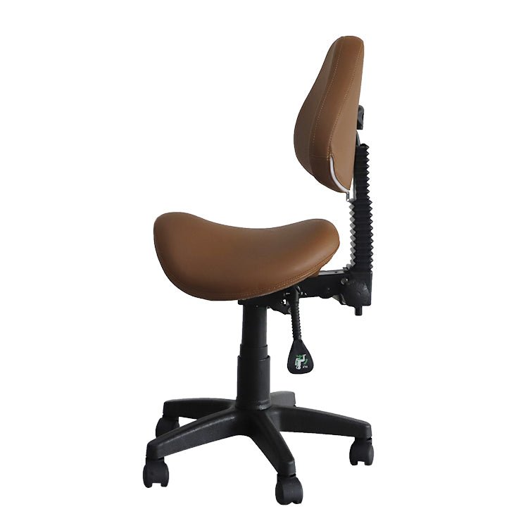 Saddle Shape Stool with Back Support and Tilt-able seat - Sit Healthier