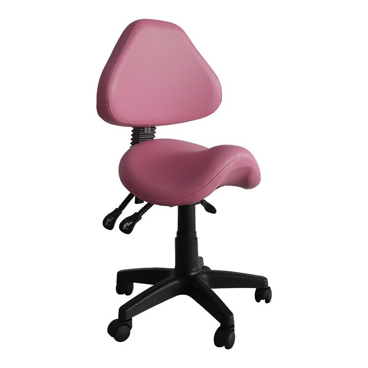 Saddle Shape Stool with Back Support and Tilt-able seat - Sit Healthier