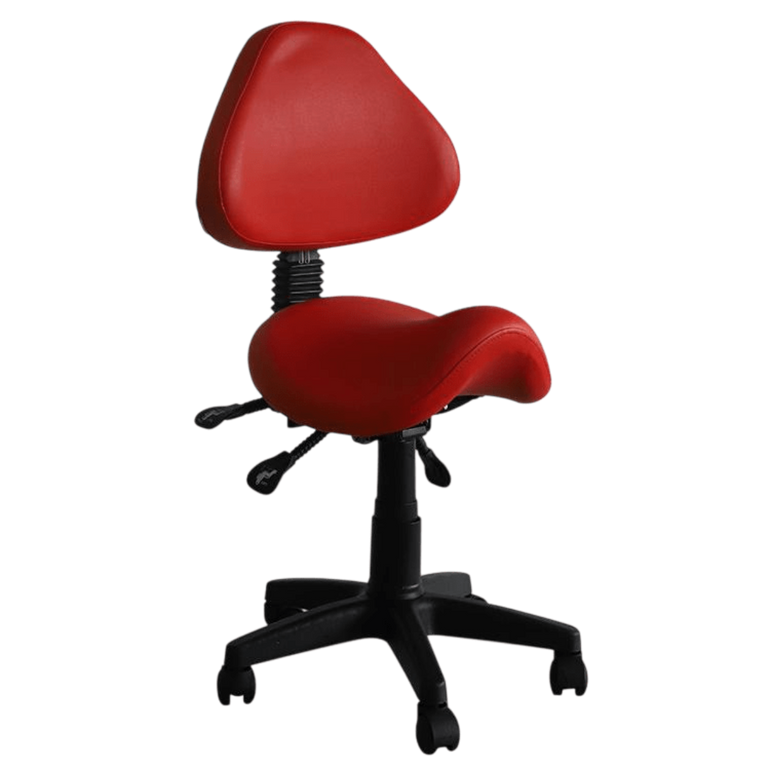 Saddle Shape Stool with Back Support and Tilt-able seat | Sit Healthier
