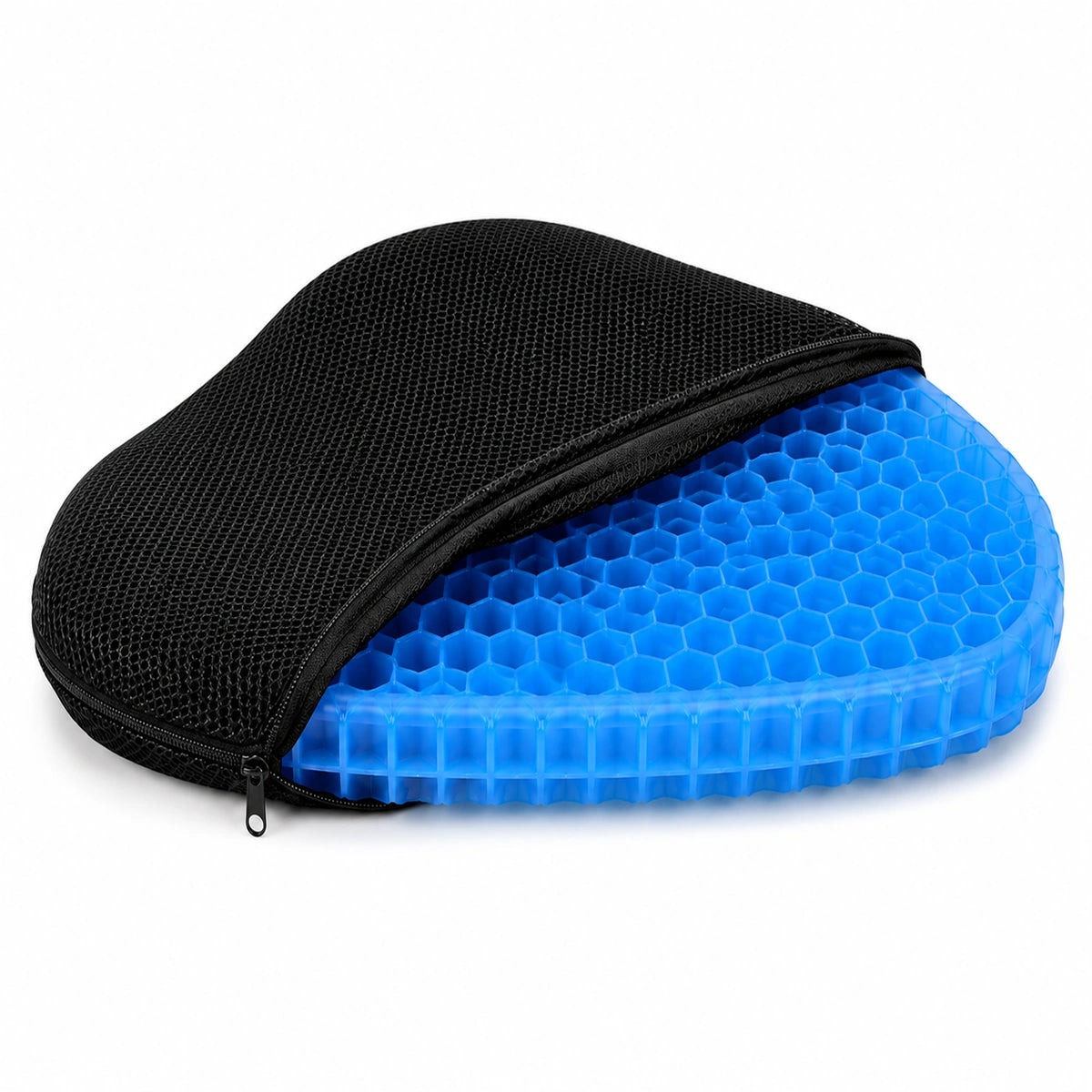 Ergonomic Honeycomb Gel Seat Cushion with Breathable Mesh Cover - Sit Healthier