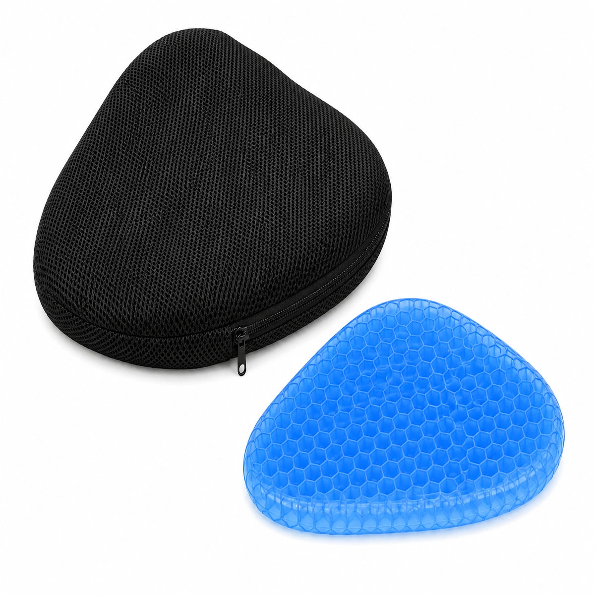 Ergonomic Honeycomb Gel Seat Cushion with Breathable Mesh Cover - Sit Healthier