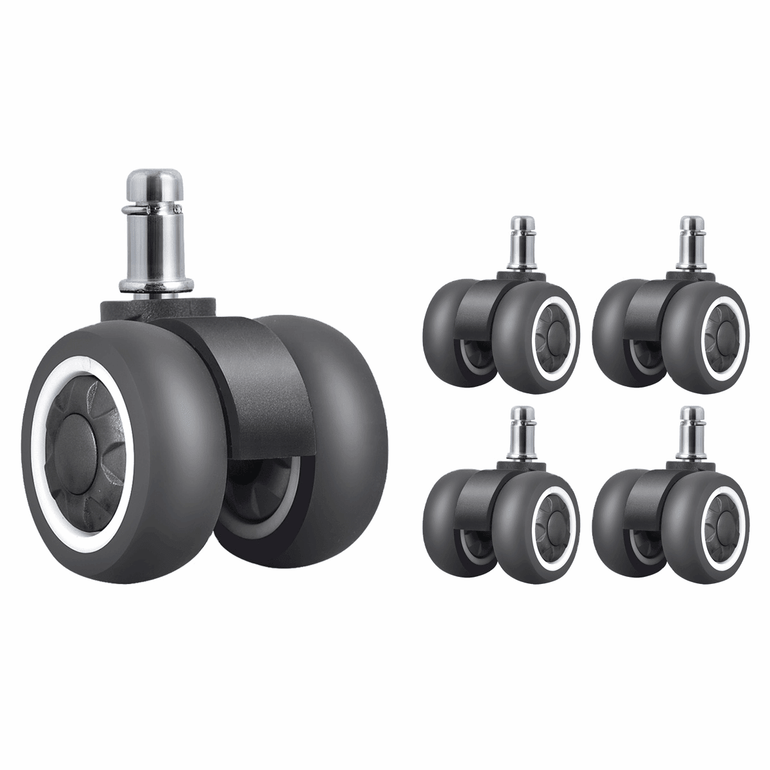SmoothGlide 2" (50mm) Soft Dual Caster (SET of 5) - Sit Healthier