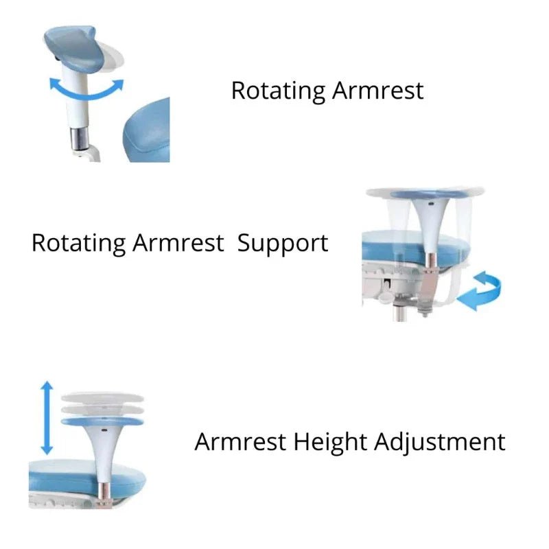 Swing-out Armrests/Elbow Supports for Both Hands (FLAT) - Sit Healthier