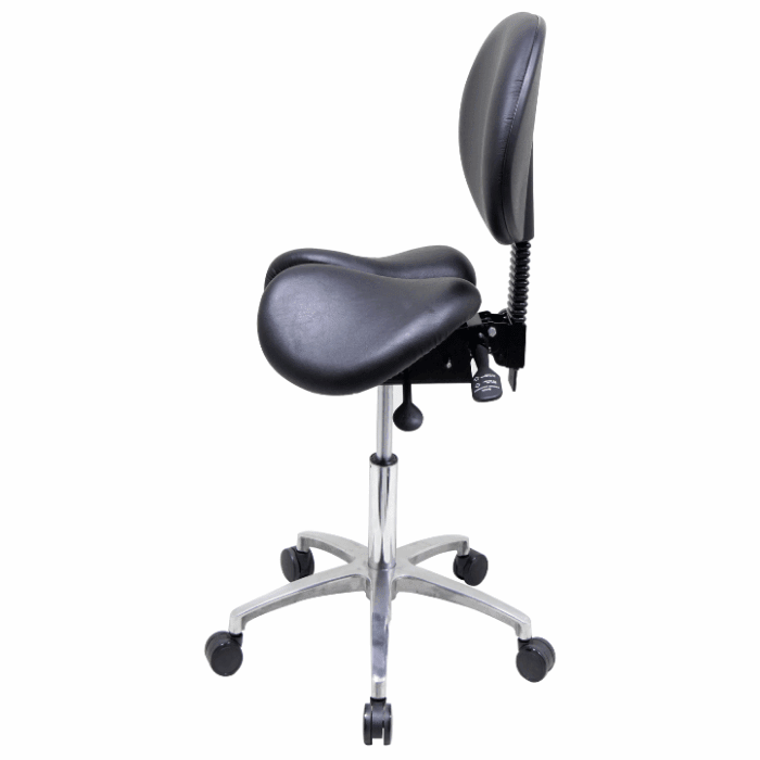 USA Patented Multi Adjustable Saddle Stool with Backrest by Kanewell - Sit Healthier