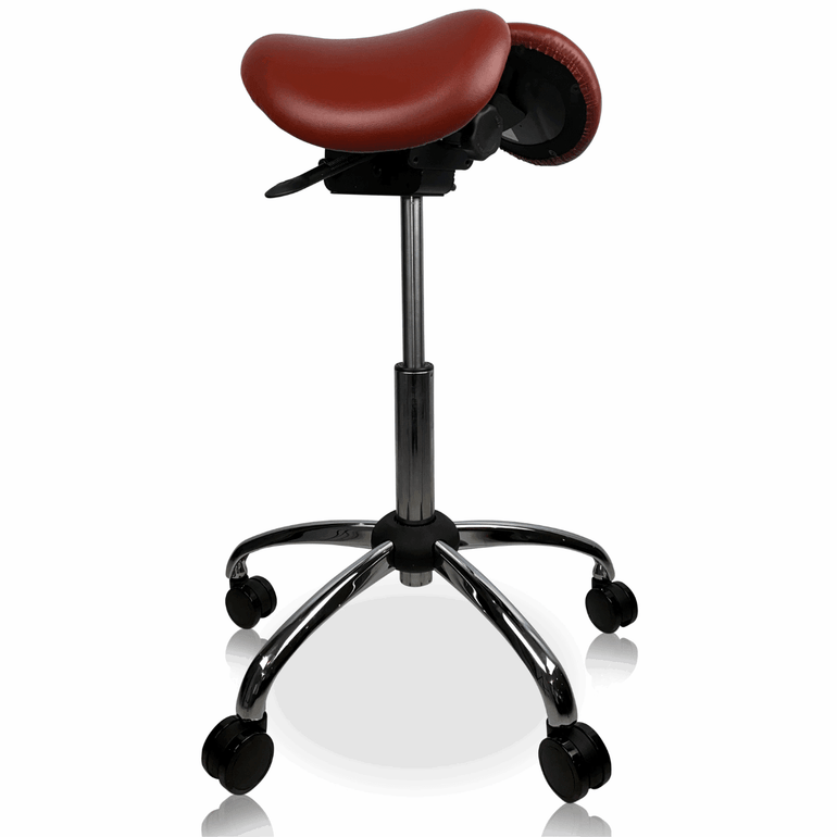 USA Patented Twin Tiltable Saddle Stool with Adjustable Seat Width and Center Gap - Sit Healthier