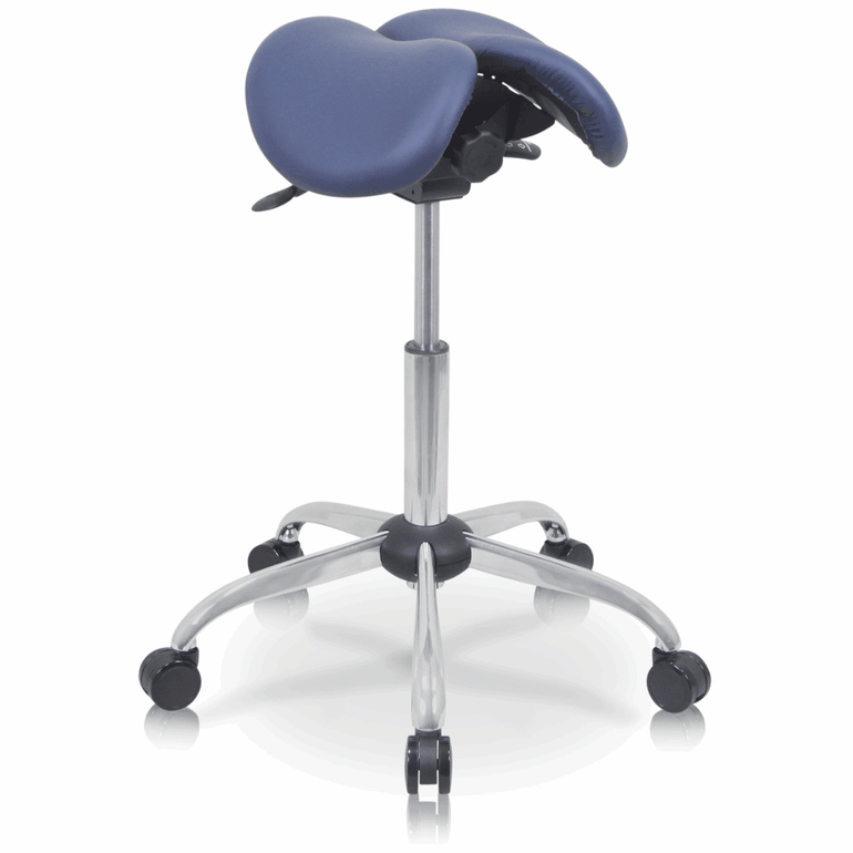 USA Patented Twin Tiltable Saddle Stool with Adjustable Seat Width and Center Gap - Sit Healthier