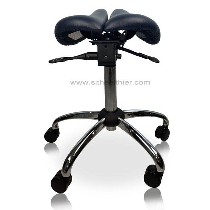 USA Patent Twin Adjustable Ergonomic Saddle Stool with Tilt-Able Seat | Sit Healthier