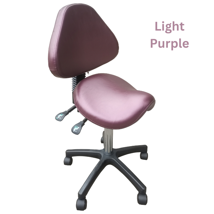 Saddle Shape Stool with Back Support and Tilt-able seat | Sit Healthier