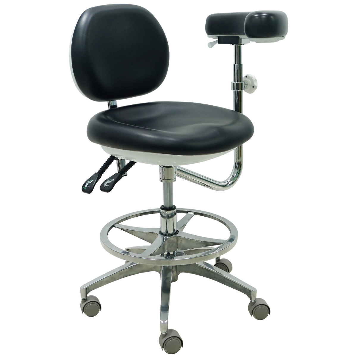 Ergonomic Medical or Dental Operator Chair with Footrest, Backrest and Handrest | Sit Healthier