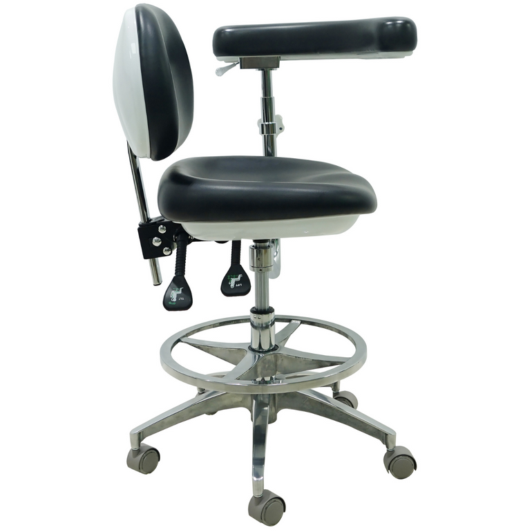 Ergonomic Medical or Dental Operator Chair with Footrest, Backrest and Handrest | Sit Healthier