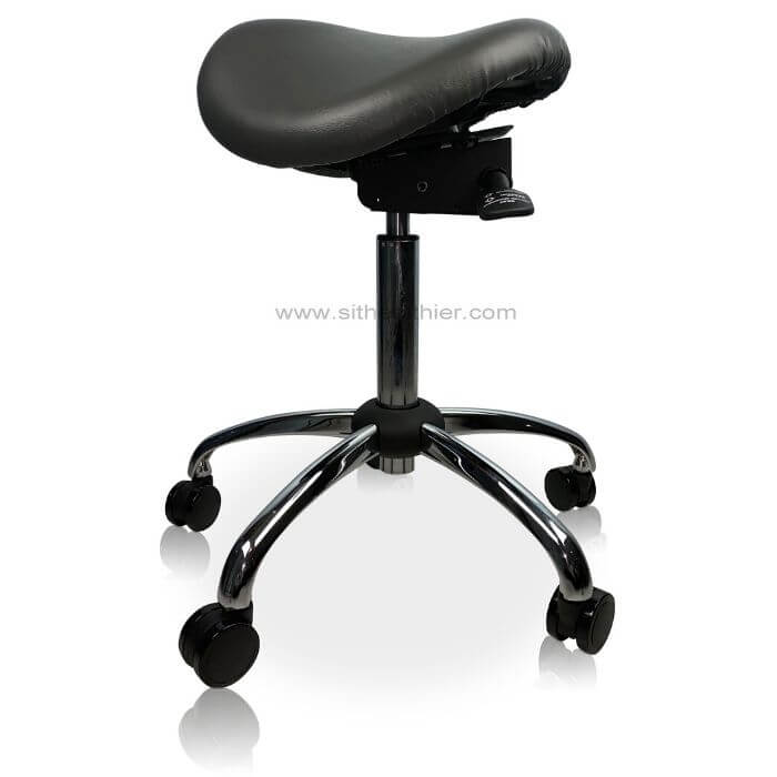 USA Patent Twin Adjustable Ergonomic Saddle Stool with Tilt-Able Seat | Sit Healthier