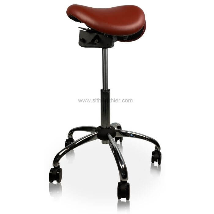 USA Patent Twin Adjustable Ergonomic Saddle Stool with Tilt-Able Seat | Sit Healthier