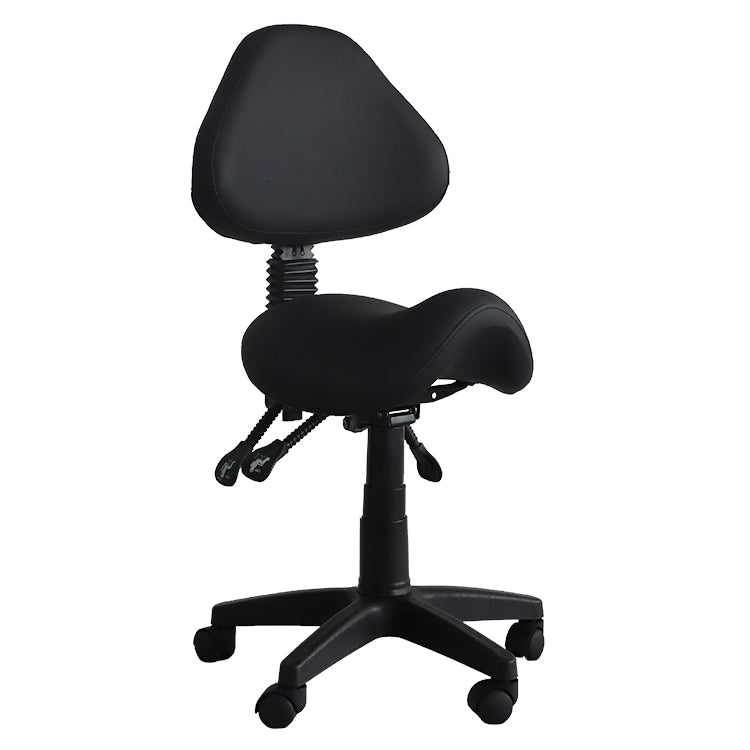 Saddle Shape Stool with Back Support and Tilt-able seat | Sit Healthier