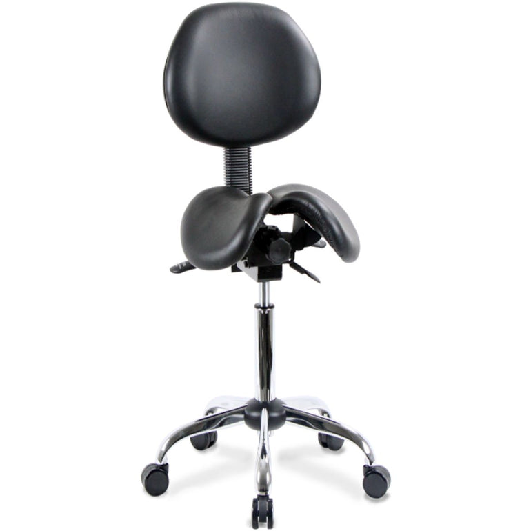 USA Patented Twin Adjustable Saddle Stool with Backrest |Sit Healthier