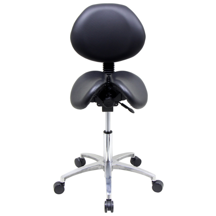 USA Patented Twin Adjustable Saddle Stool with Backrest | Sit Healthier