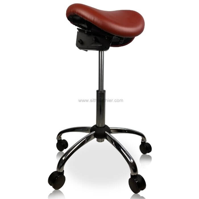 USA Patent Twin Adjustable Ergonomic Saddle Stool with Tilt-Able Seat | Sit Healthier