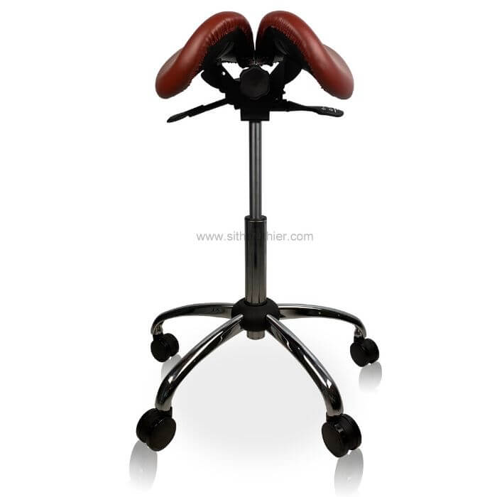 USA Patent Twin Adjustable Ergonomic Saddle Stool with Tilt-Able Seat | Sit Healthier