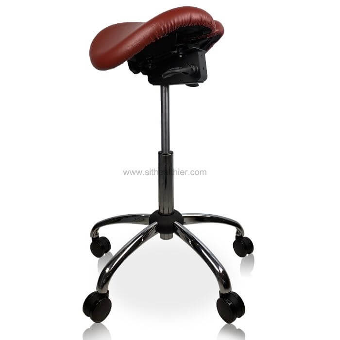 USA Patent Twin Adjustable Ergonomic Saddle Stool with Tilt-Able Seat | Sit Healthier