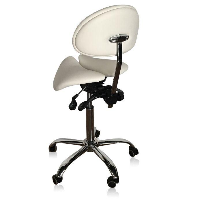 Saddle Style Split Seat Saddle Chair with Backrest | Sit Healthier