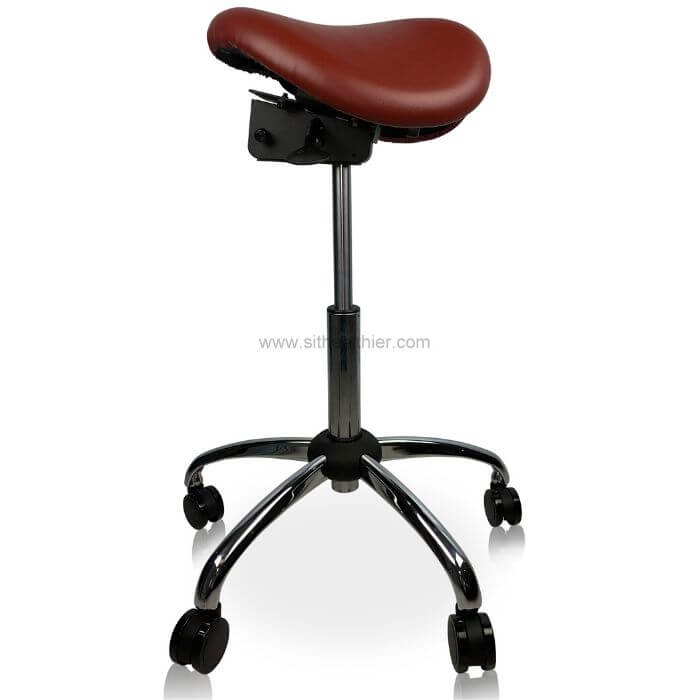 USA Patent Twin Adjustable Ergonomic Saddle Stool with Tilt-Able Seat | Sit Healthier