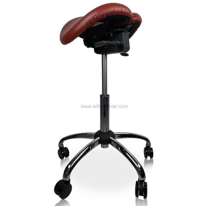 USA Patent Twin Adjustable Ergonomic Saddle Stool with Tilt-Able Seat | Sit Healthier