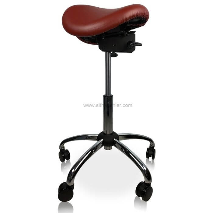 USA Patent Twin Adjustable Ergonomic Saddle Stool with Tilt-Able Seat | Sit Healthier