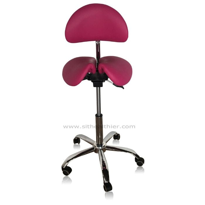 Saddle Style Split Seat Saddle Chair with Backrest | Sit Healthier