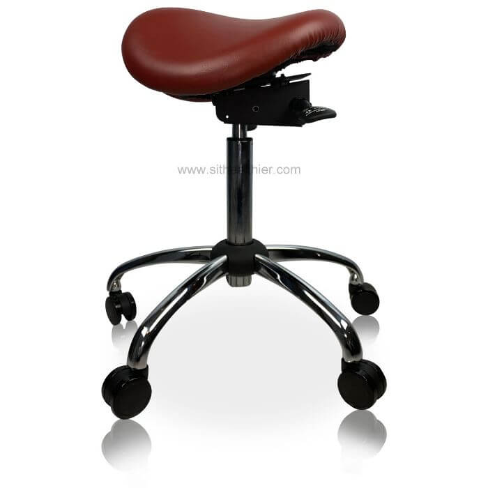 USA Patent Twin Adjustable Ergonomic Saddle Stool with Tilt-Able Seat | Sit Healthier