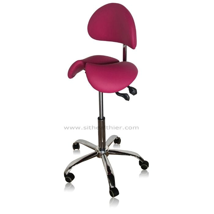 Saddle Style Split Seat Saddle Chair with Backrest | Sit Healthier