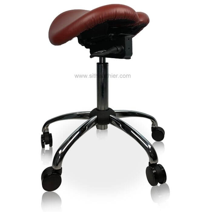 USA Patent Twin Adjustable Ergonomic Saddle Stool with Tilt-Able Seat | Sit Healthier