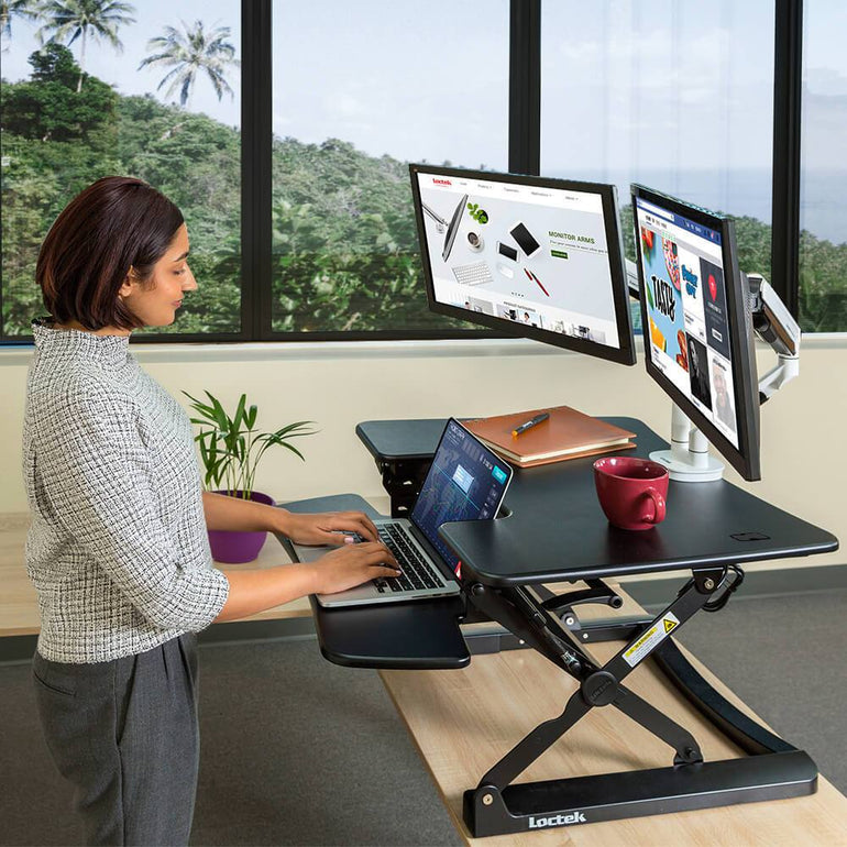 36″ Sit-Stand Ergonomic Desk Converter or Riser - Sit Healthier