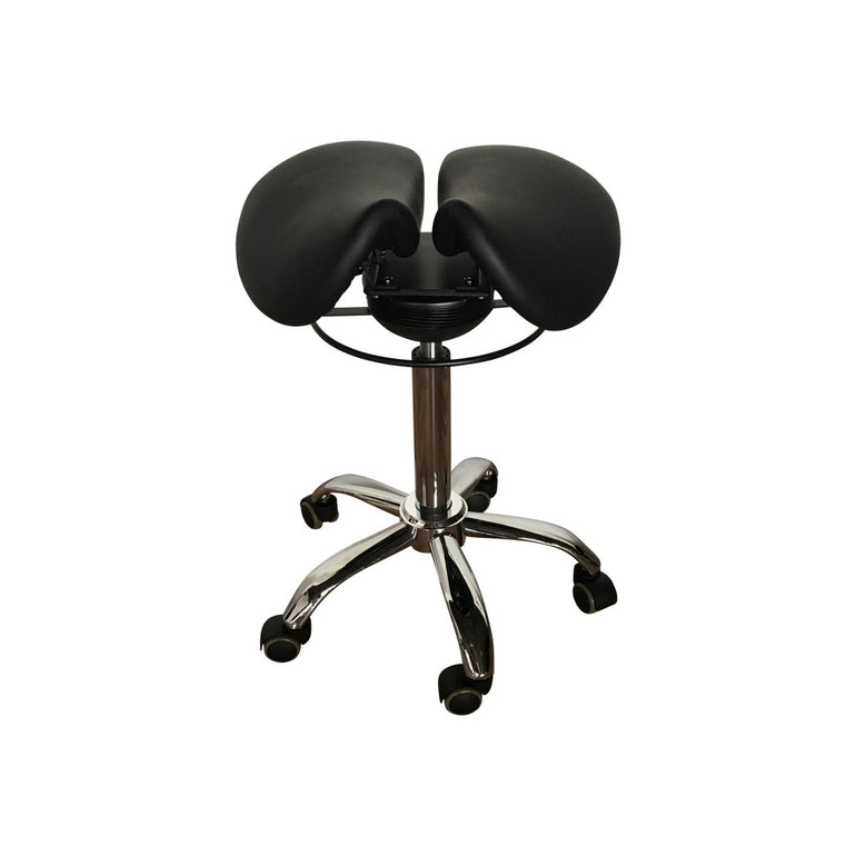 360-Degree Rotating Saddle Stool with Rocking & Tilt Function - Sit Healthier