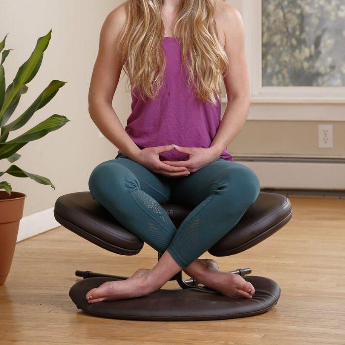 EVOLUTION MEDITATION VEGAN ERGONOMIC CHAIR WITH BACKREST | Sit Healthier