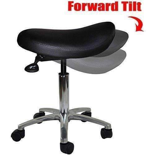 Adjustable Saddle Stool Chair with Forward Tilting Seat | SitHealthier