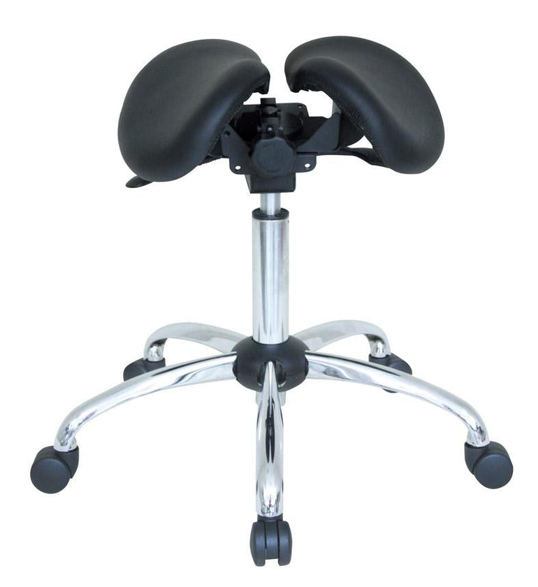 USA Patented Twin Tiltable Saddle Stool with 360 Degree Arm Support | Sit Healthier