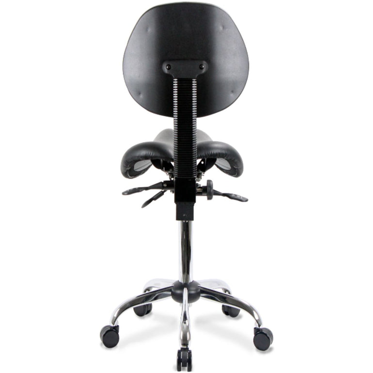 USA Patented Twin Adjustable Saddle Stool with Backrest |Sit Healthier