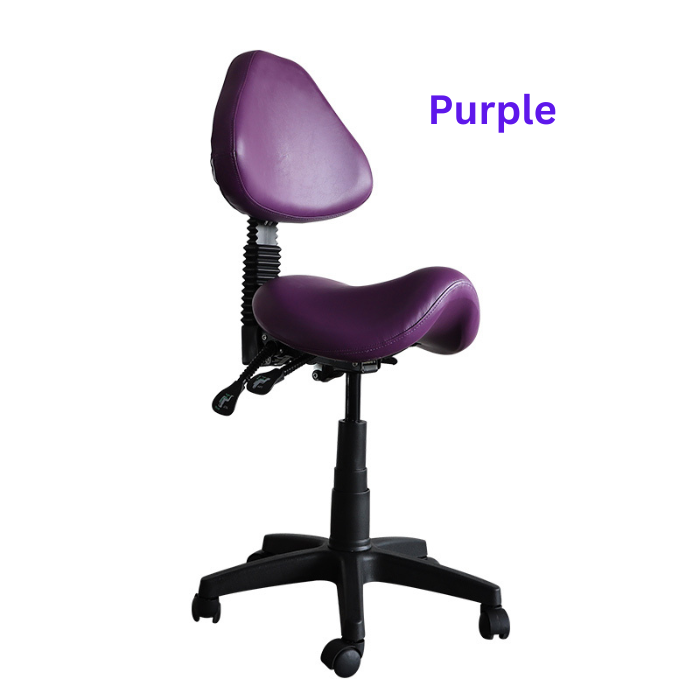 Saddle Shape Stool with Back Support and Tilt-able seat | Sit Healthier